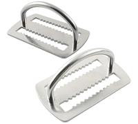 MOPHOEXII Dive Weight Belt D Ring,Scuba Belt Retainer Back Fly Side Hanging Positioning Buckle,5cm/2'' Stainless Steel Scuba Weight Keepers for Dive Gear, Weight Belt D Ring 1 Pair, 2 Pack D-Ring