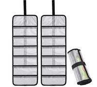 MOPHOEXII Roll Up Fishing Lure Wraps Set-25" X 9" Durable Lure Bag 6 Pocket PVC Protective Cover Saltwater Hook Covers Fabric Lure Protector Trolling Lure Tackle Box Large 2 pcs