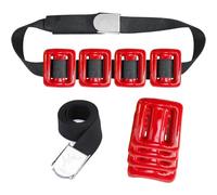 MOPHOEXII - Underwater Weight Belt, Coated Lead Weights, Diving Weights Nylon Belt with Quick Release Metal Buckle for Diving and Freediving, 4 Pieces (0.5-2 kg), Red, 1.5 kg