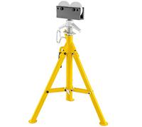 Vevor 0.5-12 inch Adjustable Height 32"-55" 2500Lb Capacity Portable High Pipe Stand with Roller Head Fold A Trailer Jacks : Industrial & Scientific