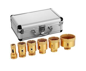 Mophorn Diamond Hole Saw 6 Pieces 20/35/40/45/50/68 mm Diamond Drill Bit Set M14 0.8/1.4/1.6/1.8/2/2.7 Inch for Granite Porcelain Stoneware and Tiles
