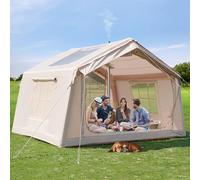 MOPHOTO Inflatable Tent for Camping,Waterproof Oxford Hot with Manual Pump,Spacious Easy Setup Inflatable Camping Air Tent for Family Glamping 4-6 Person