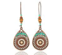 mophrati 1 Pair Colorful Earrings Stylish Bohemian Retro Style Ear Drops Long Aesthetic Jewelry Earring for Valentines Day