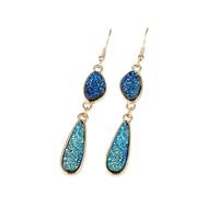 mophrati 1 Pair Dangle Earrings Personality Jewelry Accessories Exquisite Lady Decorations Alloy Ear-drop for Women Girls, Dark Blue