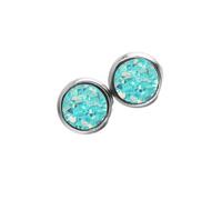mophrati 1 Pair Earrings Simple Eardrops Jewelry Fine Electroplating Lightweight Classic Ear Studs Gorgeous Gift for Girls, Cyan