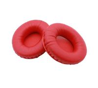 mophrati 1 Pair Leather Ear Cups Headset Cushions Black Headphone Cover Repair Parts Replacement for Solo 1.0 Headphones, Red