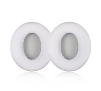 mophrati 1 Pair Leather Ear Cups Headset Cushions Black Headphone Cover Repair Parts Replacement for Solo 1.0 Headphones, White