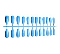 mophrati 1 Set False Nails Wear-resistant Fashionable Different Colors Various Shapes Fine Workmanship Fake Accessories, SM17-1977 Blue