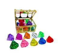 mophrati 10 Pieces Diving Gem Pool Toy with Box Crystal Set Reliable Gemstones Underwater Wedding Decoration for Boy Girl