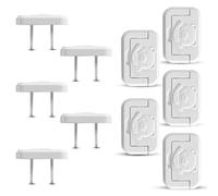 mophrati 10 Pieces Electric Outlet Covers Decorative Baby Proofing Socket Guards Safety Protector Safe Caps Wall Outdoor Room, 2-Hole, 10Pcs