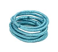 mophrati 10 Pieces Hair Bands Fashion Solid Universal Ponytail Holder Seamless Scrunchies for Women Styling Accessories, Light blue