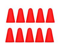 mophrati 10 Pieces Nib Caps Anti-skidding Scratch Resistant Silicone Touchscreen Pen Tip Case Cover High Sensitivity Large Resistance, Red