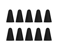 mophrati 10 Pieces Nib Caps Scratch Resistant Wear-resistant Capacitance Pen Tip Case Cover Large Resistance Easy Installment, Black