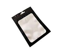 mophrati 100 Pieces Aftercare Bags Plastic Frosting Self-Sealing Resealable Zipper Leakproof Lightweight Mobile Phone Shell, Black, 6x10cm