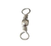 mophrati 100 Pieces Fishing Swivels Carbon Steel Bearing Trolling Connectors Outdoor Solid Ring Tackle Hook Accessories, White, 3#