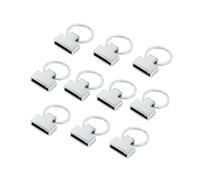mophrati 10Pcs Metal Lobster Clasp Clips Chic Key Chain Charms for DIY Jewelry Projects, Silver, 44.4x28mm