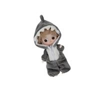 mophrati 12cm Beautiful Girl Doll with Dress 3D Eyes Cute Makeup Wig Expression, with Bunny Clothes, 1 Pc