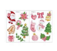 mophrati 15pack/lot Festive Christmas Diamond Art Craft with Materials PVC Diamond Art Christmas Decorations High- Made of PVC, A