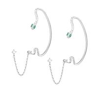 mophrati 2 Pieces Women Animal Shaped Earrings Engagement Banquet Traveling Shining Rhinestone Earring Fashion Jewelry Gift