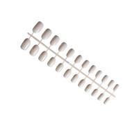 mophrati 24 Pack Solid Small Round Head Coffin False Nails Removable Wearable Neat DIY Elegant Acrylic Nail for Manicure Lovers , Type2