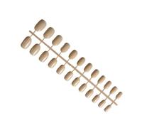 mophrati 24 Pack Solid Small Round Head Coffin False Nails Removable Wearable Neat DIY Elegant Acrylic Nail for Manicure Lovers , Type6