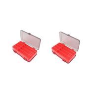 mophrati 2pcs Fishing Lure Box Lures Gathering Case Storage Boxes Supplies Organizer Accessory Tool Useful Container Organize, Red