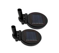 mophrati 2Pcs Solar Panel Round LED Floor Replacement Tops Plastic Light Bulb Spare Parts Home Lanterns Landscape Garden