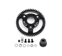 mophrati 2Pcs Steel Gear 2WD Spur Drag Upgrade Parts 50T Accessories Bandit Replace Slash Car RC Hardened Device Adapter, 52T+18T