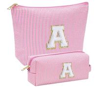 mophrati 2pcs Waterproof Makeup Organizer Storage Bag for Travel Goods Cosmetic Organizer Case Makeup Storage, Pink, A
