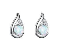 mophrati 2x Small Stud Earrings For Women Made With Silver Versatile And Elegant Women Earrings Small Earrings Wonderful Gifts, White