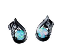 mophrati 2x Small Stud Earrings For Women Made With Silver Versatile And Elegant Women Earrings Small Earrings Wonderful Gifts, Black