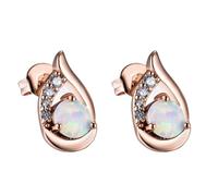 mophrati 2x Small Stud Earrings For Women Made With Silver Versatile And Elegant Women Earrings Small Earrings Wonderful Gifts, Rosegold