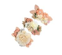 mophrati 3 Pieces Hair Clip Head Decor Space Saving Exquisite Lady Accessories Multicolored Sweet Gift Flower Pins Women Supplies