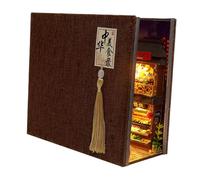 mophrati 3D Bookend Miniature Dollhouse Accessories Book Stand Inspiring Creative Building Projects Wood Materials. Diy Miniature Dollhouse Kits To Assemble 3D Wooden Puzzle Bookcase Bookshelf Insert