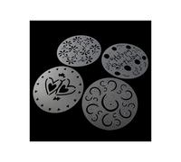 mophrati 4 Pieces Cake Mold Wedding Party Candy Jelly Spray Stencils Hotel Dining Chocolate Dessert Decorating Baking Tool