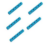 mophrati 4 Way 7-Port Air Manifold Premium Aluminum Air Hose Inline Manifold Block Slicer for Pneumatic Systems 5-Pack, 5 Positions with 8