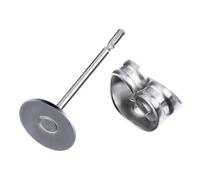 mophrati 400 Sets Earrings Blank Base with Plug Findings Gold Color Ear Backs Lady Wear Jewelry Making Tool Party Leisure Time Supplies