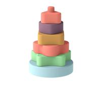 mophrati 6 Pieces Baby Building Blocks Silicone Stackers Teether Educational Game Stacking Learning Toys Infants Children, Type 3