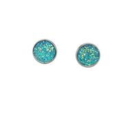 mophrati 8mm Faux Druzy Ear Stud Stars Bling Earrings Stainless Steel Eardrop Pierced Fashionable Ears Jewelries Jewelry, Type 3, 3