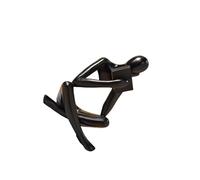 mophrati Abstract Reader Figurine Resin Stunning Office Decor Unique Crafts Decorations Elegant Modern Style Collection Birthday Gift Wedding Cafe Restaurant Hotel Decor, Black, 8x6x12cm