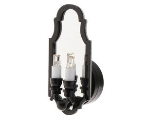 mophrati Accent Dollhouse With Miniature Wall Mirror Lamp Black Light Addition For Collectible Decor Allowing To Easily Turn Light On And Off As Needed 1/12 Miniature Mirror Wall Lamp Black