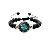mophrati Adjustable And Flexible Black Beaded Bracelet Customize Style With Astrology Bracelets Lightweight And Portable, 5