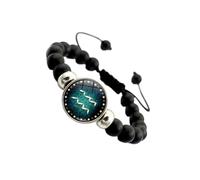 mophrati Adjustable And Flexible Black Beaded Bracelet Customize Style With Astrology Bracelets Lightweight And Portable, 2