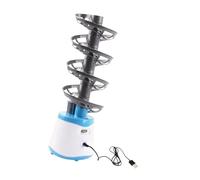 mophrati Adjustable Settings Tennis Robot Automatic Table Tennis Ball Machine Play Kids Students Practicing Skills Independently Automatic Table Machine Outdoor Sports, Blue White, Holds 28 Balls