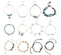 mophrati Ankle Bracelets Unique Colour-Fast Body Jewelry Comfortable Ankles Chains Girls Anklets for Dress Decoration Feet Decor, Type 1