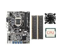 mophrati B75 Motherboard CPU Cooling Fan Set -compatible PCI-E 2.0 Mining Board Onboard Network Chip Desktop PC Motherboards
