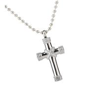 mophrati Beautiful Ashes Memorial Necklace Stainless Steel Openable Cross | Gift To Honor Loved Ones Necklace Jewelry Is Also Waterproof Pendant Suitable For Various Occasions.every Time Pendant
