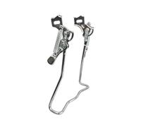 mophrati Bike Cruiser Center Kickstand Heavy Duty Bicycle Rear Kickstand Easy To Install Multifunctional Repair Supplies For Biking Bicycle Parking Rack Adjustable Double Leg, Silver, Height 37.5cm