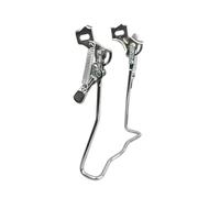 mophrati Bike Cruiser Center Kickstand Heavy Duty Easy Installation Bicycle Rear Kickstand Practical Replacement For Outdoor Cycling Bicycle Parking Rack Adjustable Double Leg, Silver, Height 34cm