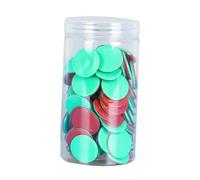 mophrati Bingo Counting Chips Educational Tools Math Practice Through Interactive Counting Counters Capture Attention Learning Counters Disc Bingo Chip Discs, Red Green, 25mm